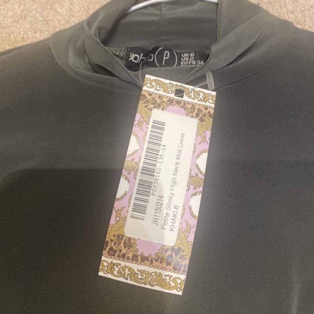 boohoo khaki midi dress