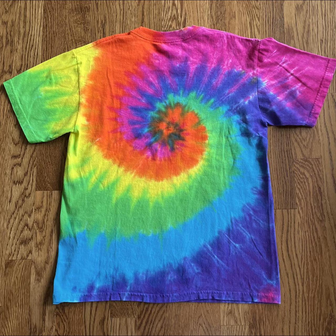 Medium Vintage Grateful Dead Rainbow Tie Dye Spiral... - Depop