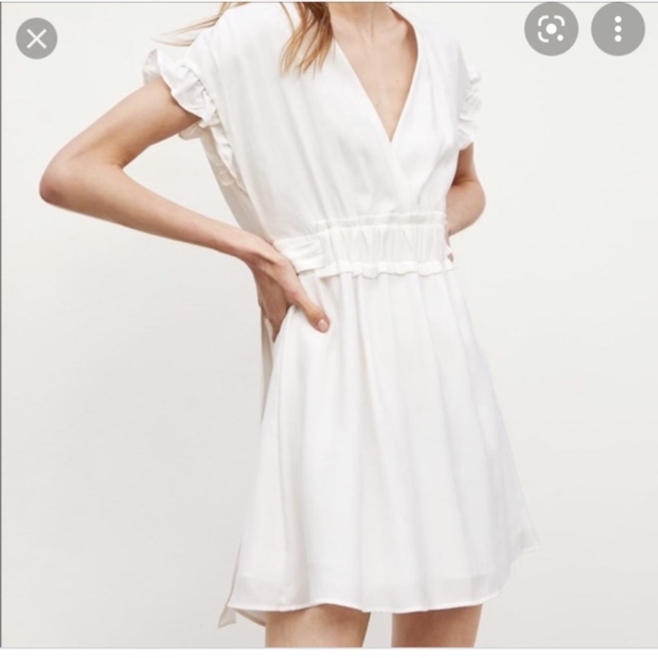 zara white bow dress