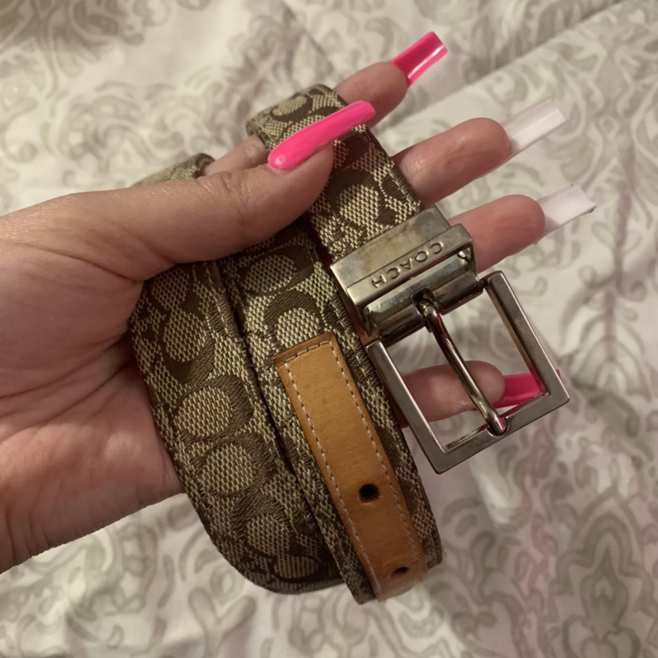 coach belt pink