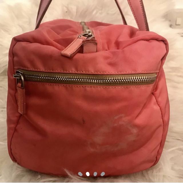 Prada Orange Nylon Boston Bag