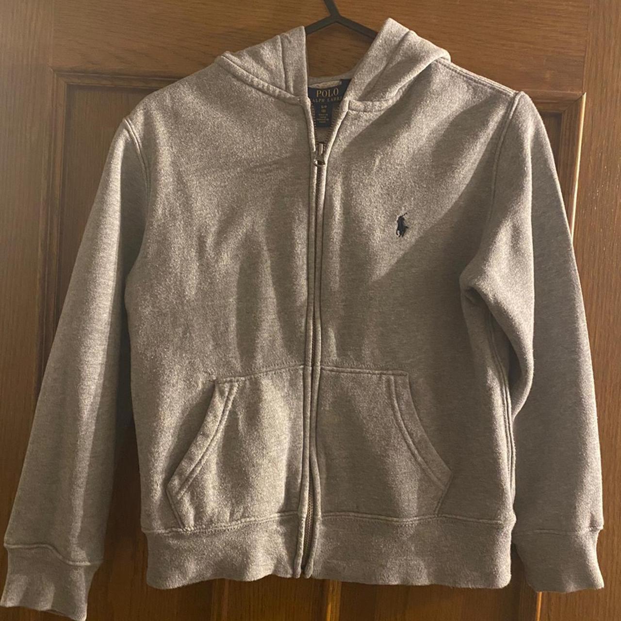 Children’s aged 8 Ralph Lauren grey zip up... - Depop