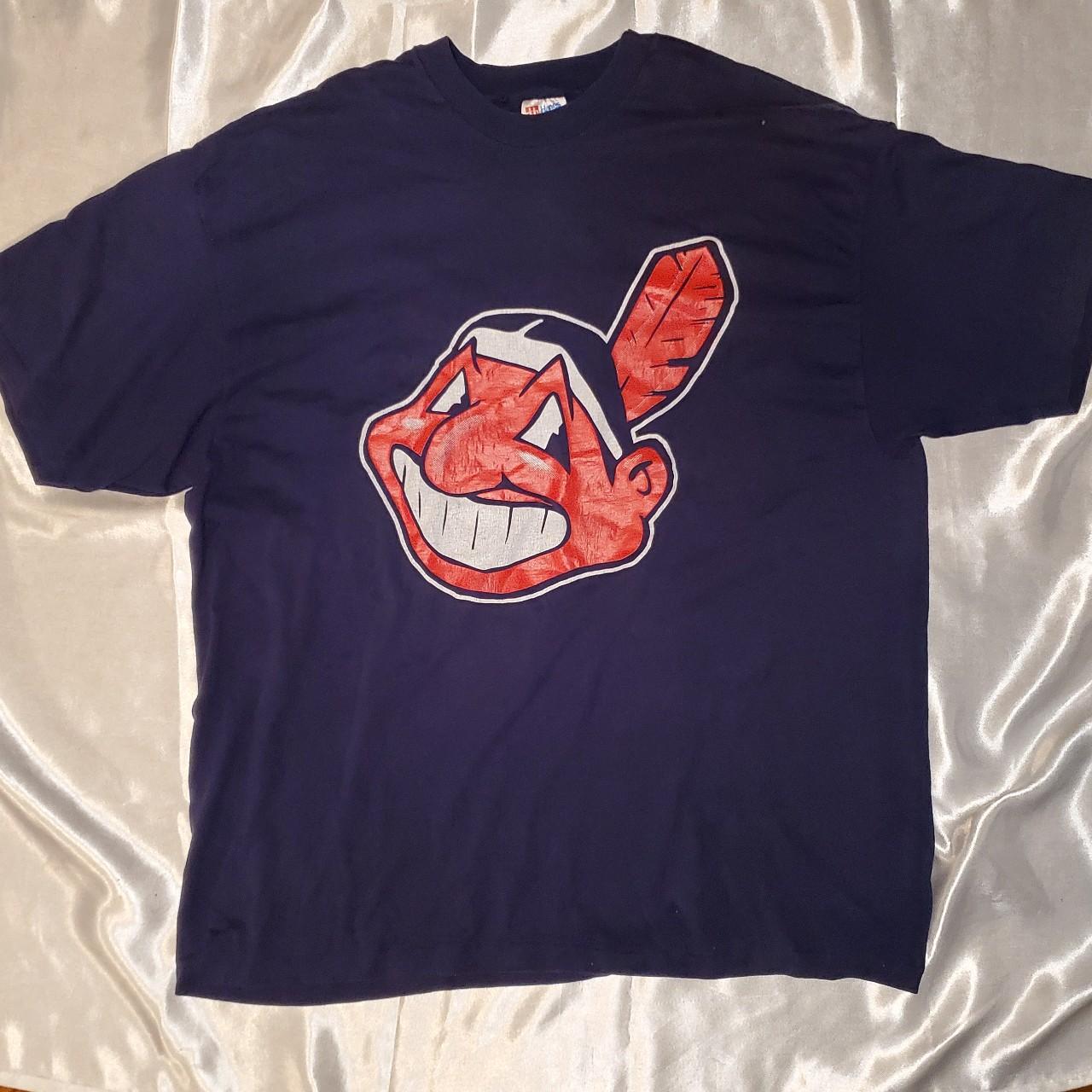 Vintage 1998 Chief Wahoo T Shirt Cleveland Indians - Depop