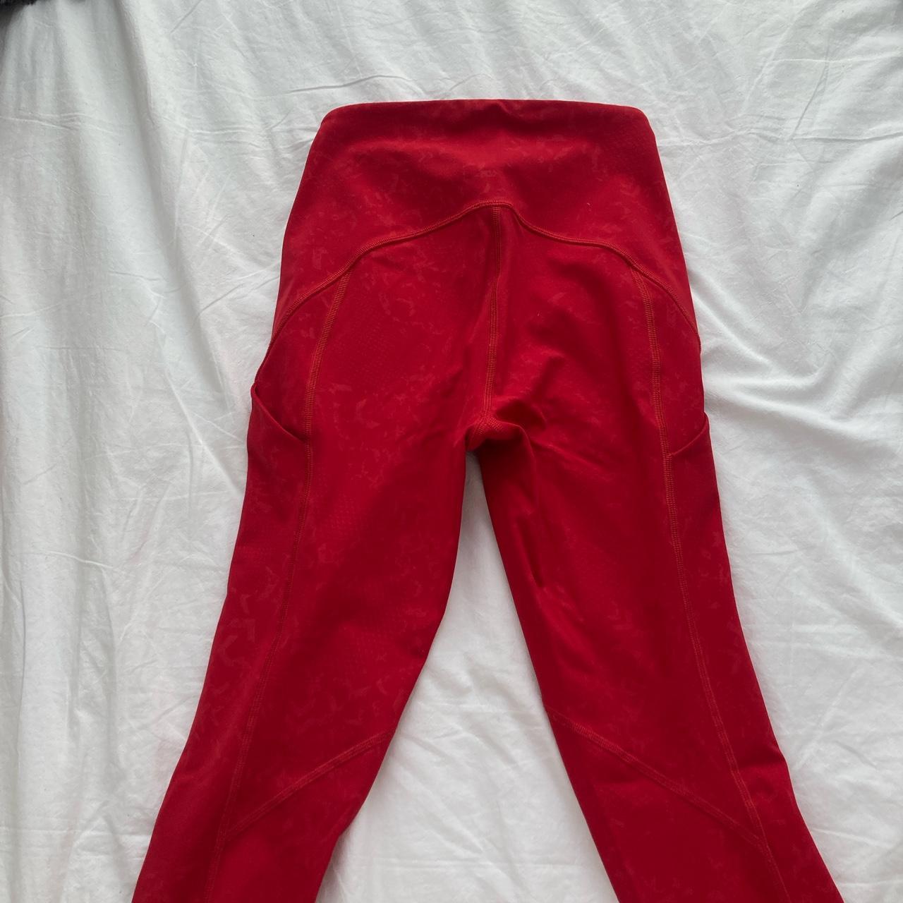 Lululemon x Barry’s collab leggings in red. UK 8... - Depop