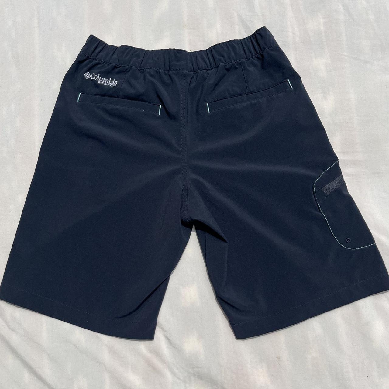 Columbia swim trunks. Black swimsuit with Cyan blue... - Depop