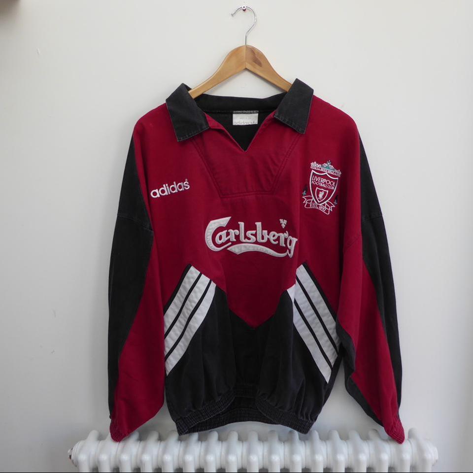 1993-95 Liverpool Adidas Drill Top In very good... - Depop