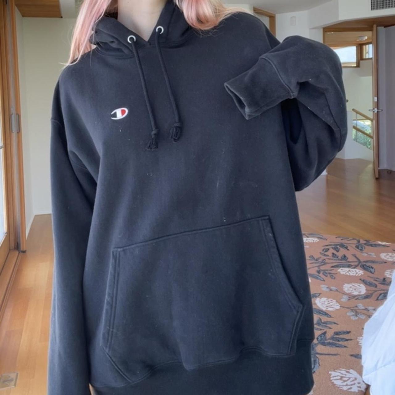 All black champion hoodie Clearance