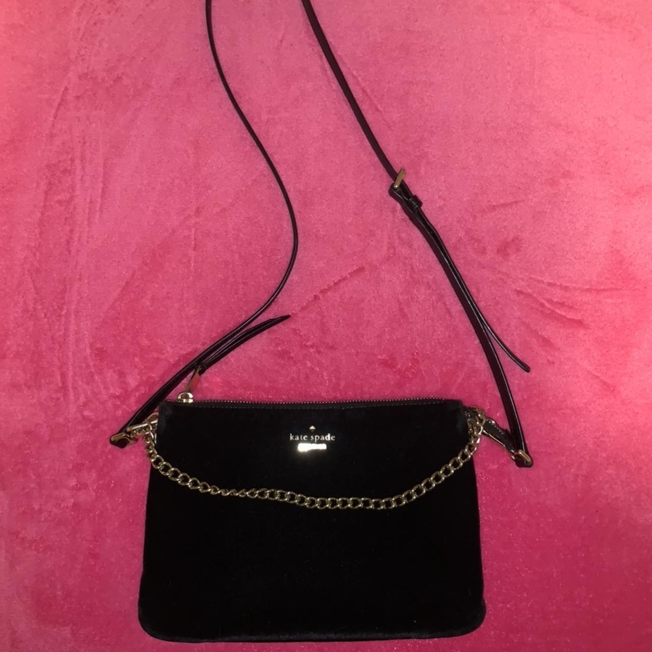 Velvet handbag Kate Spade Black in Velvet - 33306134