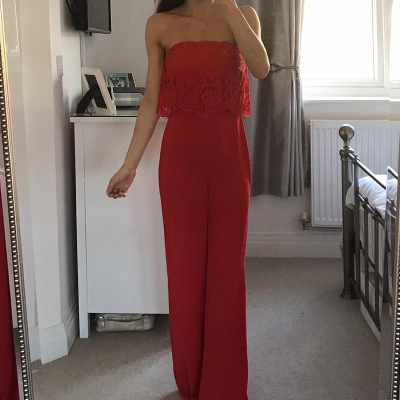 Red 2024 jumpsuit reiss