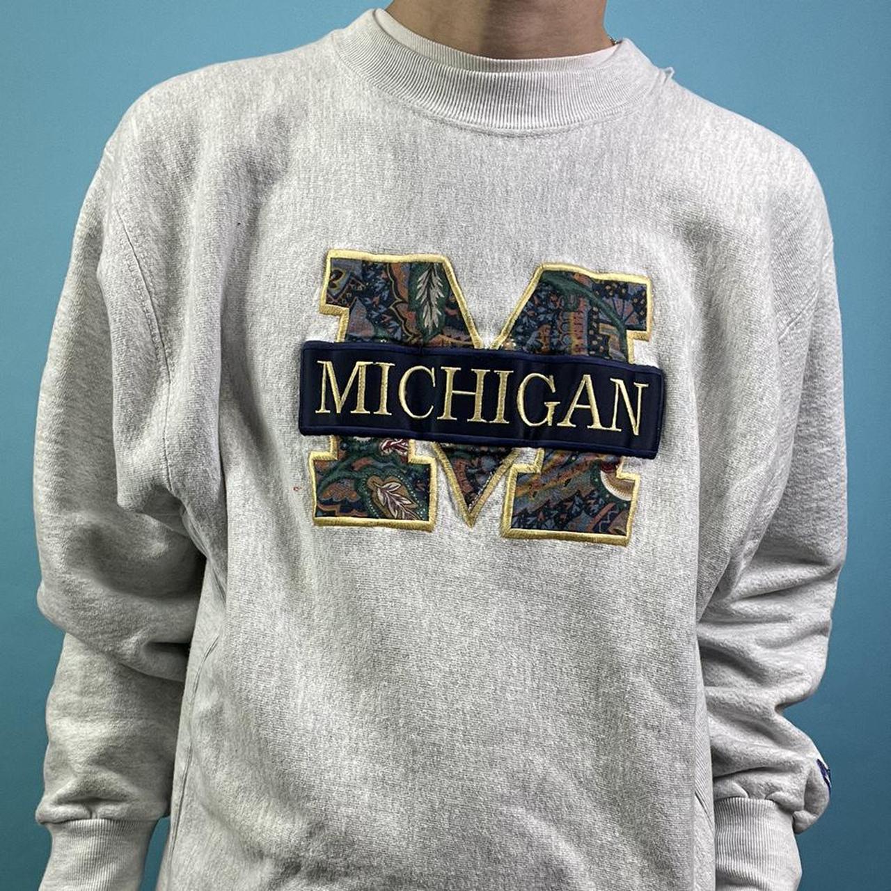 ️Vintage Crable Sportswear Michigan College Crewneck... - Depop