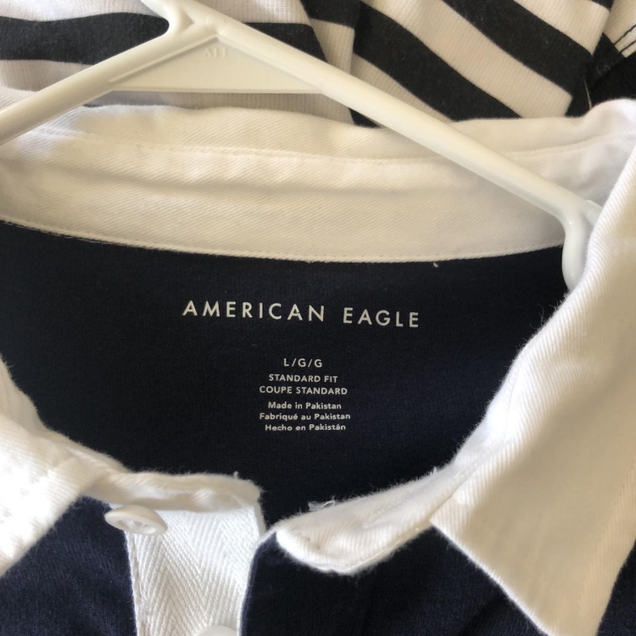 American Eagle rugby shirt never worn except this... - Depop