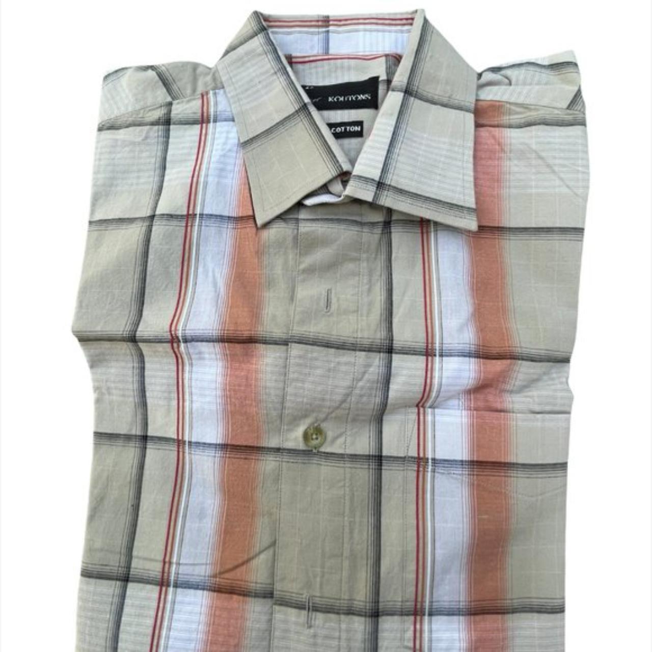 Koutons Men's Tan Orange Long Sleeve Button Depop