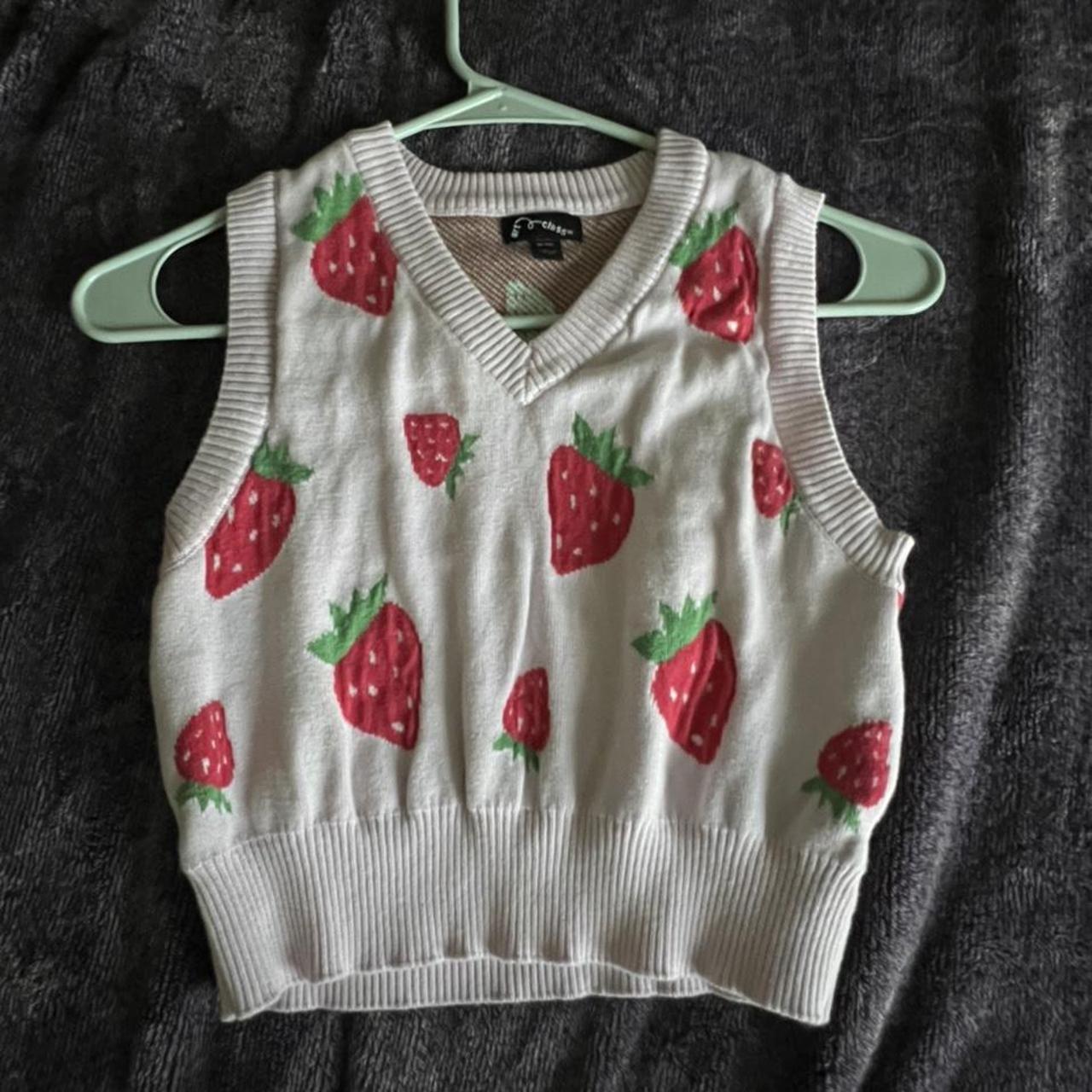 levi strawberry sweater vest