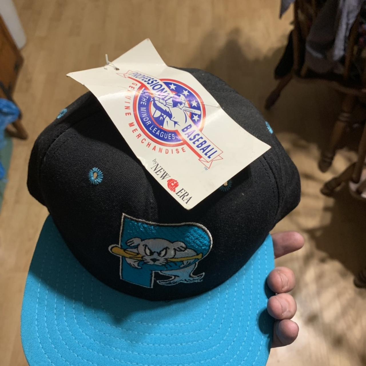 PORTLAND SEA DOGS VINTAGE 90s MILB MINOR LEAGUE BASEBALL PINSTRIPE SNAPBACK  HAT