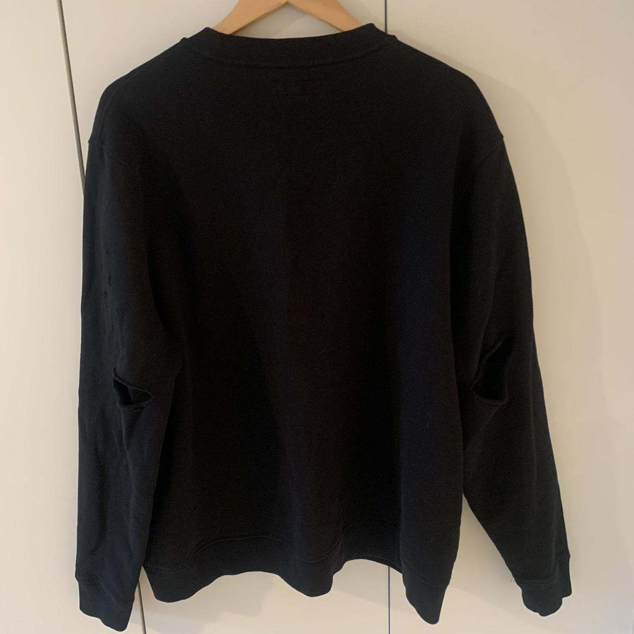 AllSaints Mens black oversized sweater with... Depop
