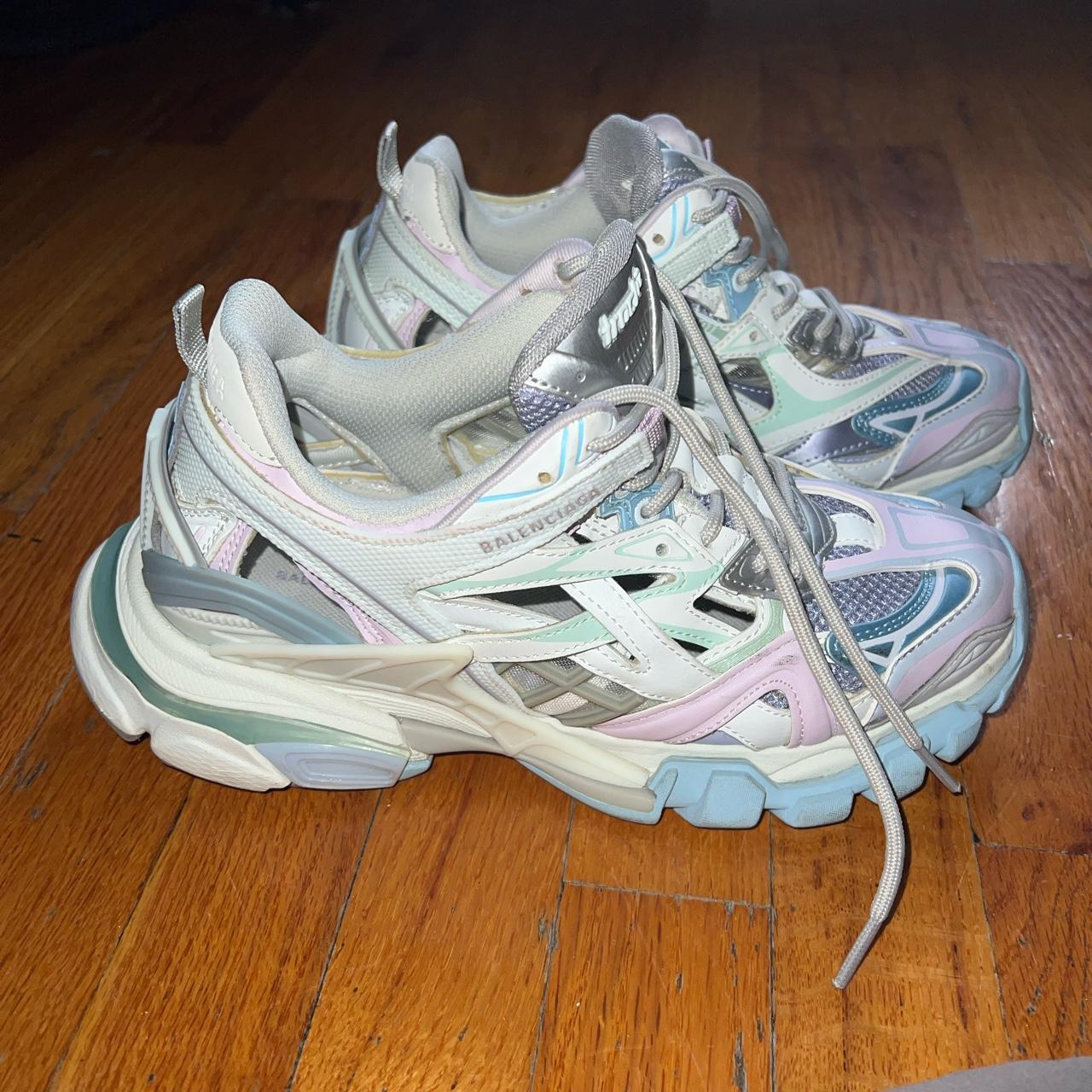 balenciaga track 2 white light blue