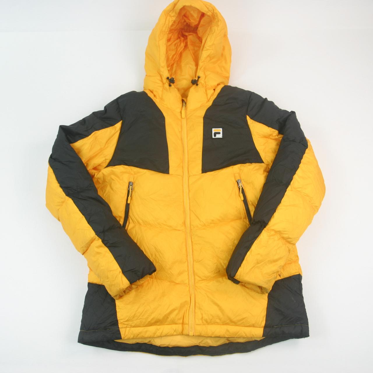 Yellow Fila Winter Jacket Mens Vintage Fila Puffer Jacket Coat