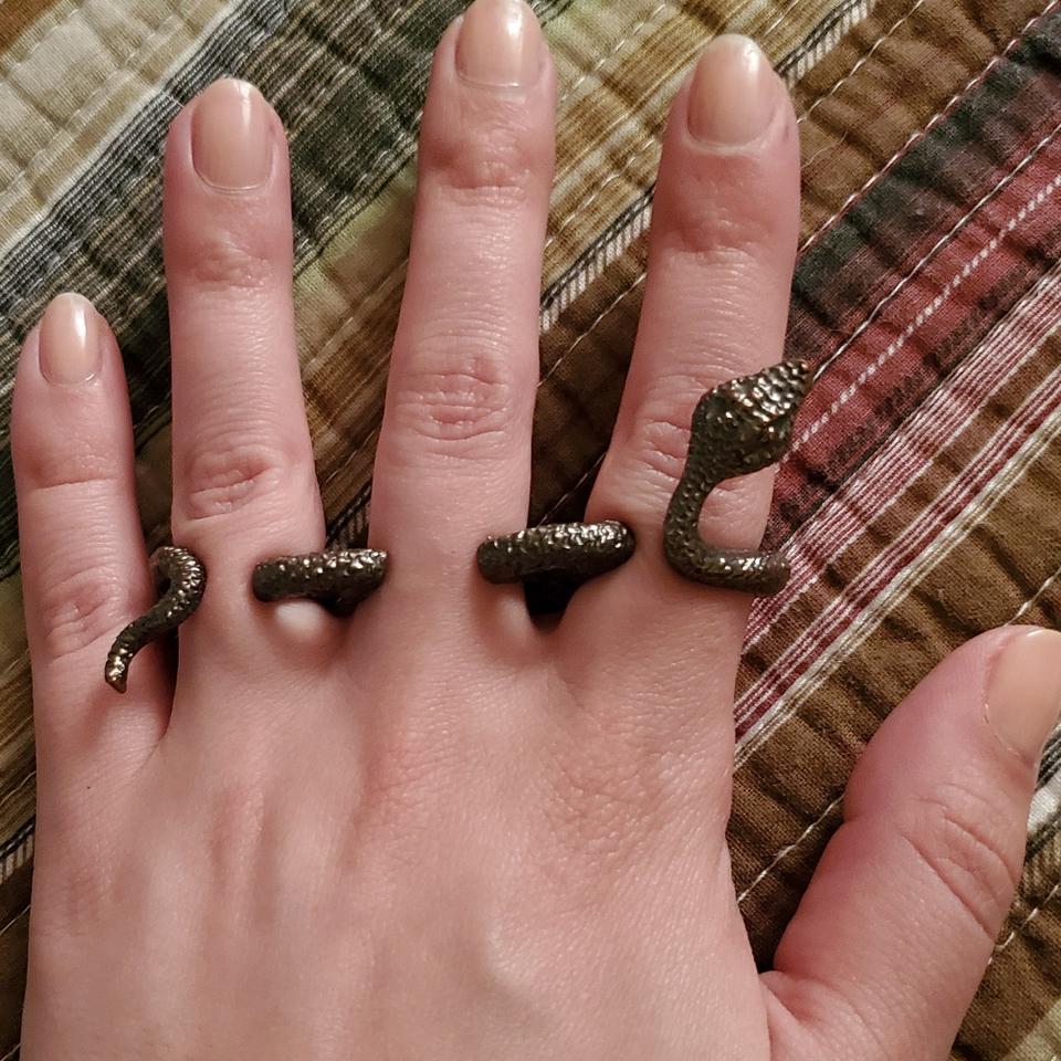 Two finger 2025 snake ring