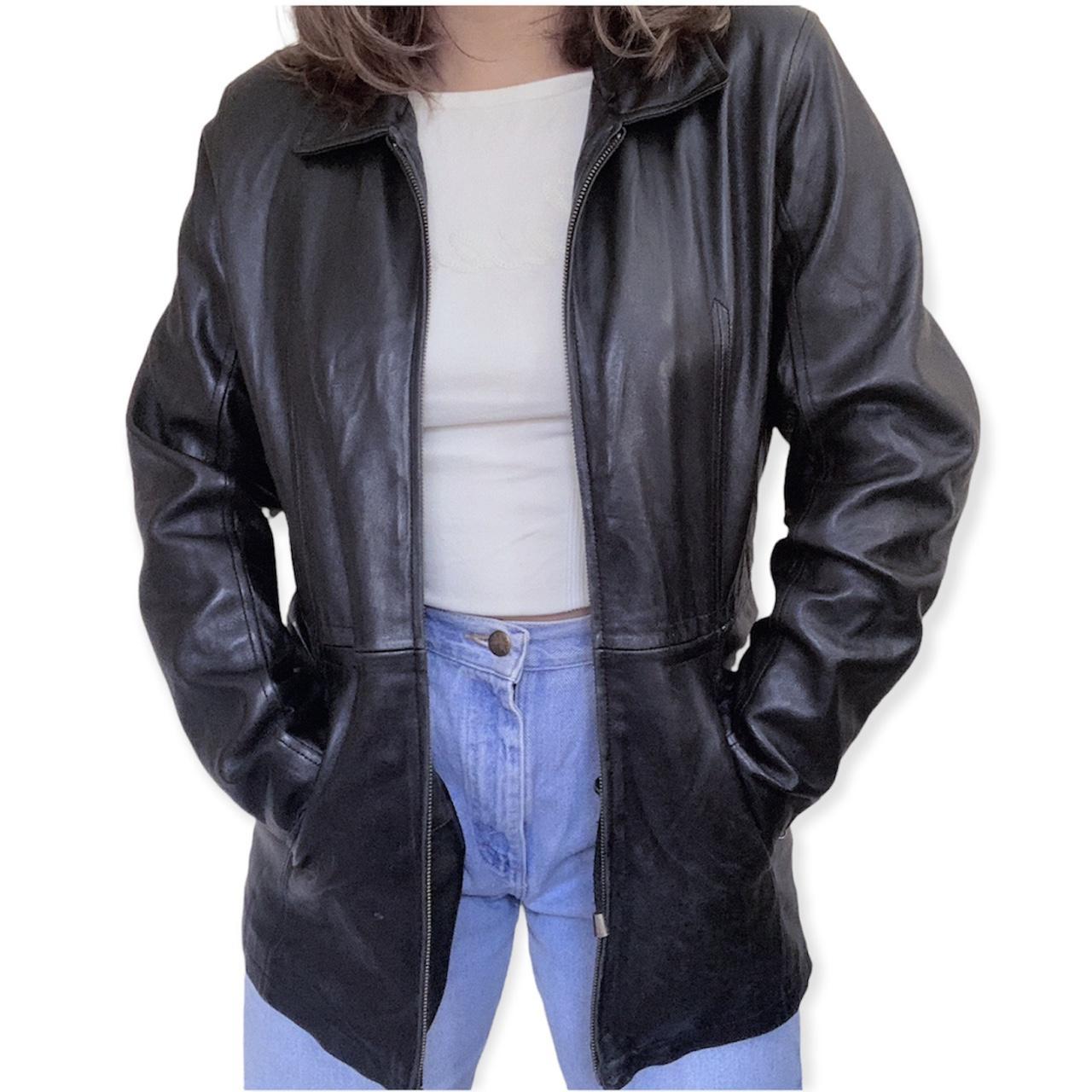 kasper leather jacket