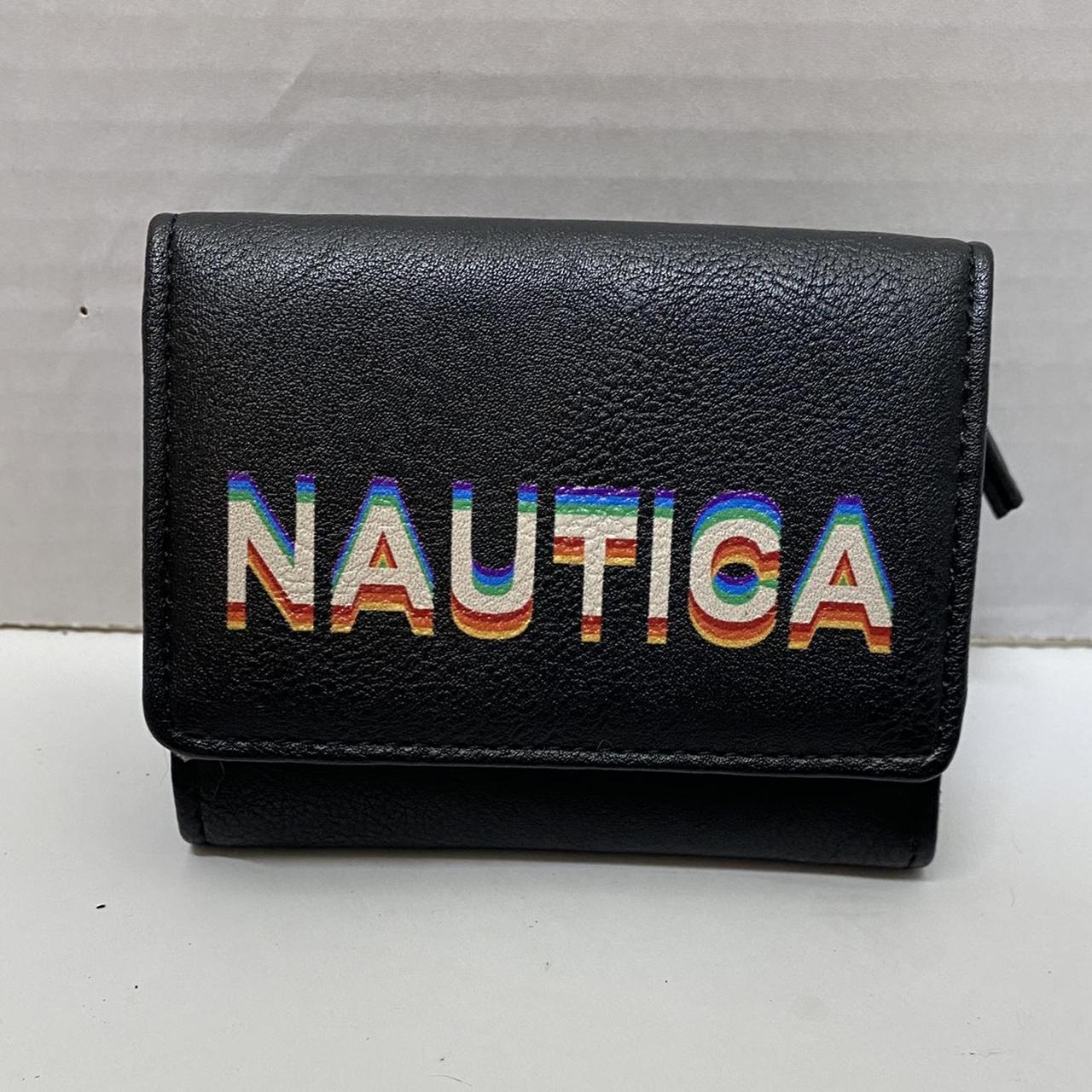 Nautica Wallet. Black in color with white and... - Depop