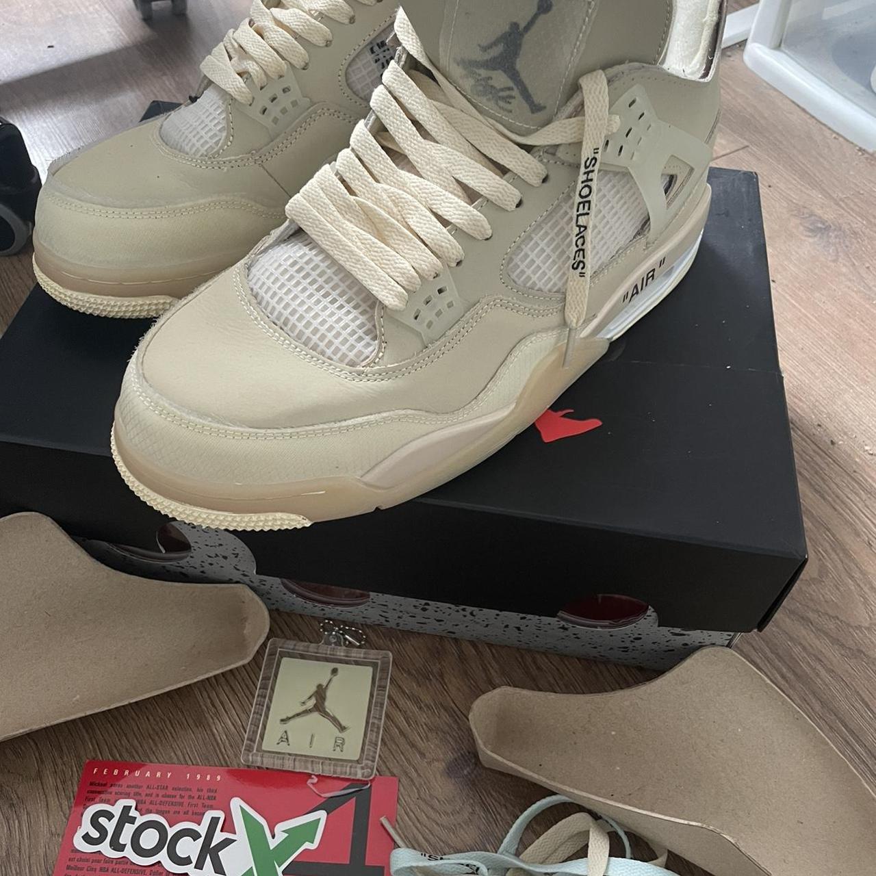 Off White Jordan 4 LEGIT Off-White x Jordan 4... - Depop