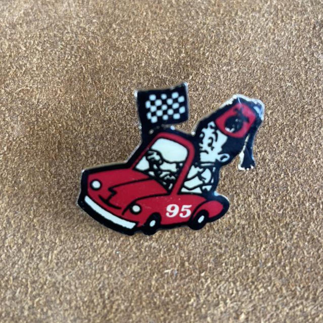 Product Image 1 - Red ‘95 Racecar Pin 
💌
