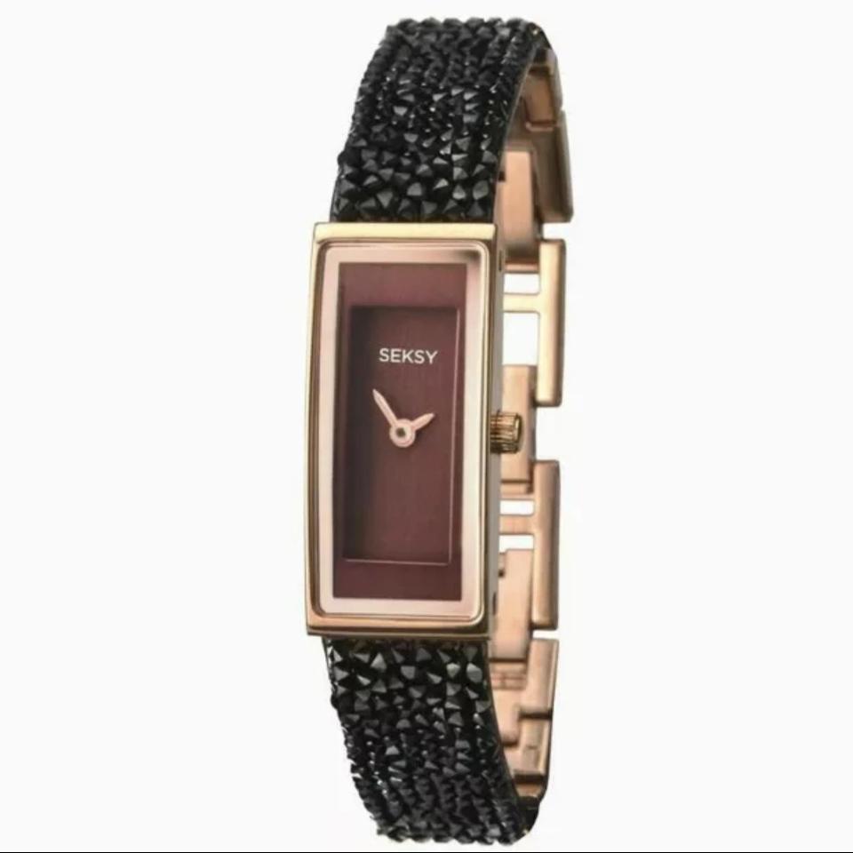 Seksy rose gold on sale plated bracelet watch