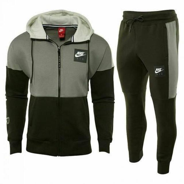 nike grey and green tracksuit