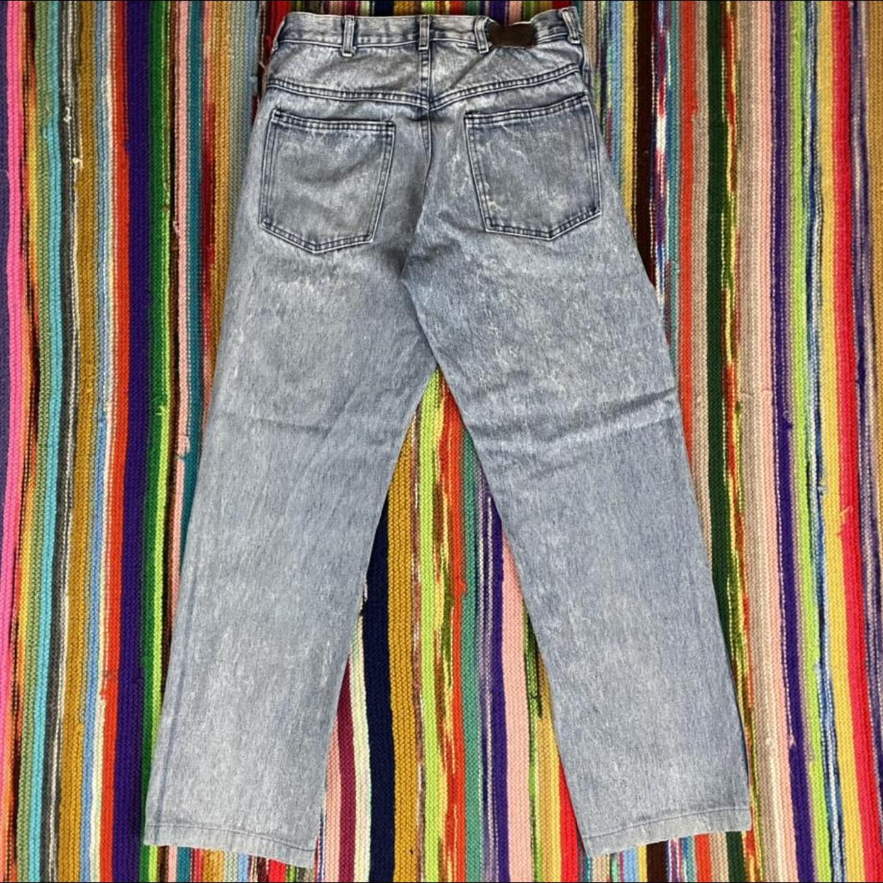 90 S Vintage Light Wash Acid Wash Jeans By Trails Depop   P0 