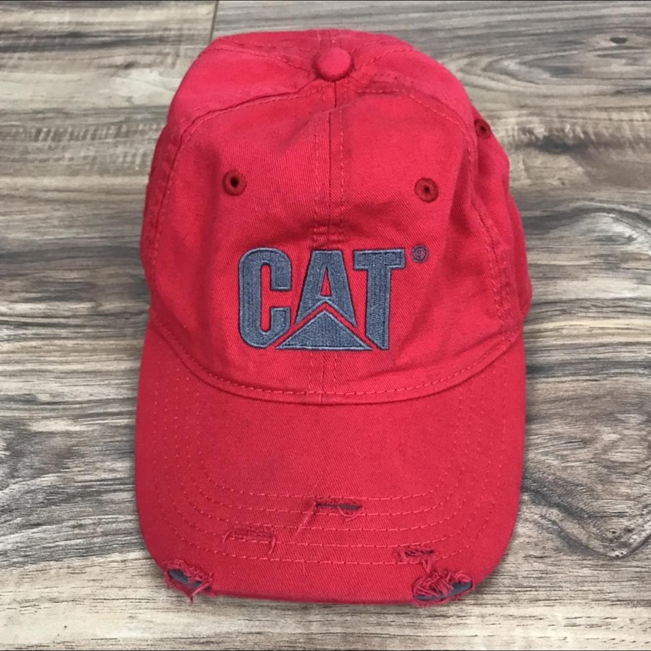 Product Image 1 - Vintage thrashed red CAT/Caterpillar hat.
