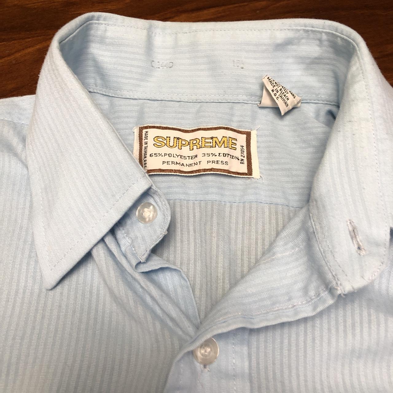 Vintage Supreme Polyester short sleeve button down - Depop