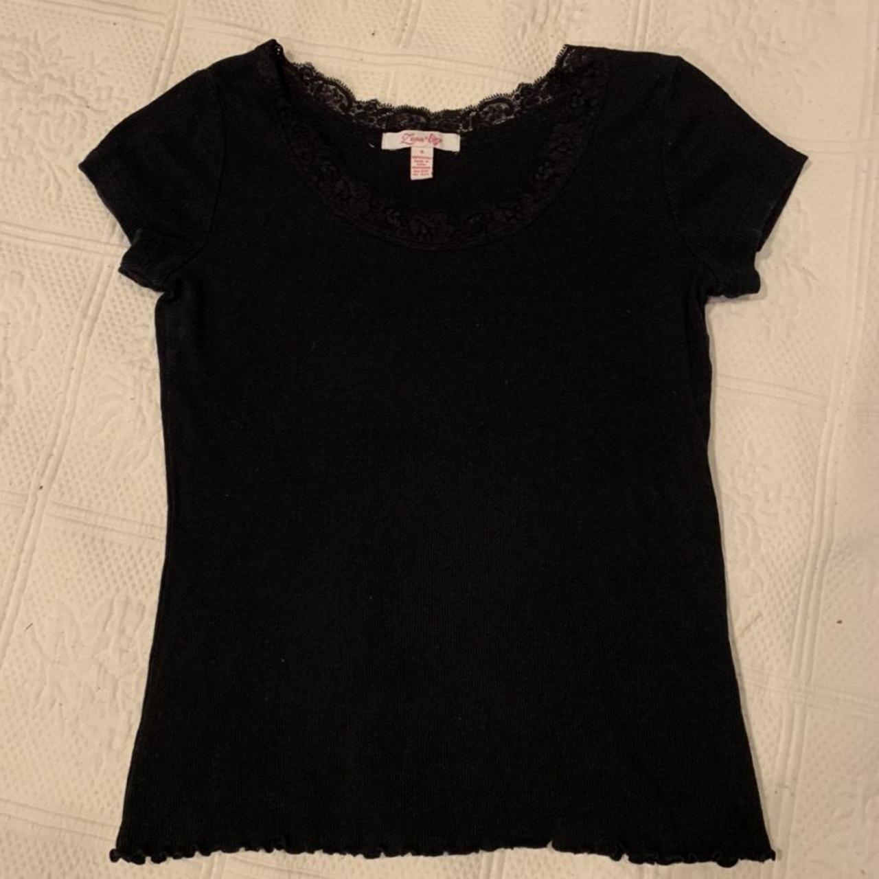 Zena black lace top Labeled size L Message me w... - Depop