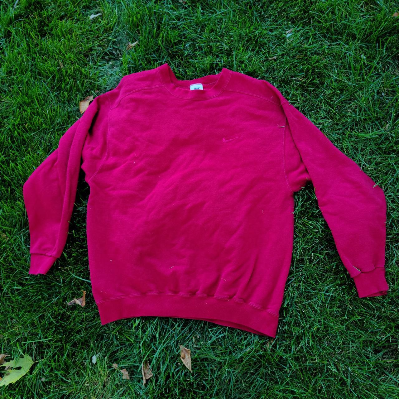 mens red nike crewneck sweatshirt