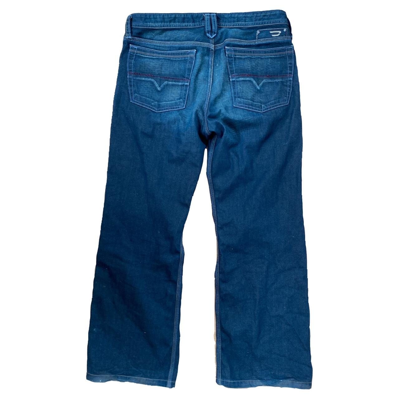 Diesel jeans baggy bootleg fit in dark blue denim... - Depop