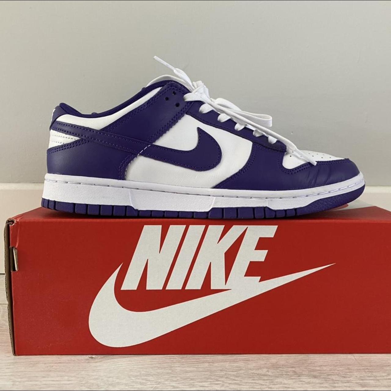 Nike Men's Purple and White Trainers | Depop