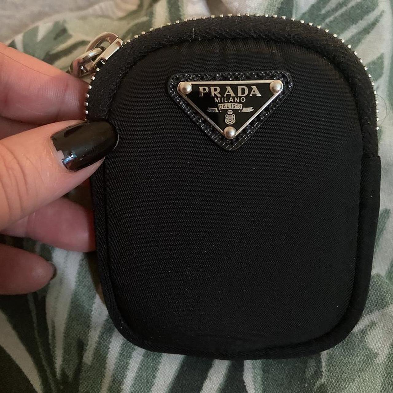 prada nylon coin purse