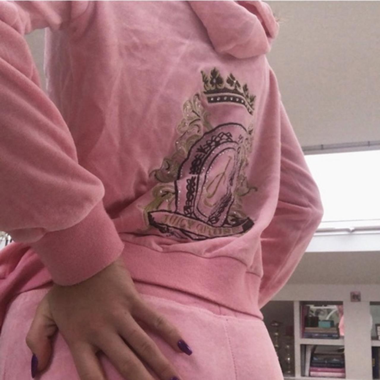 Baby pink cheap juicy couture tracksuit