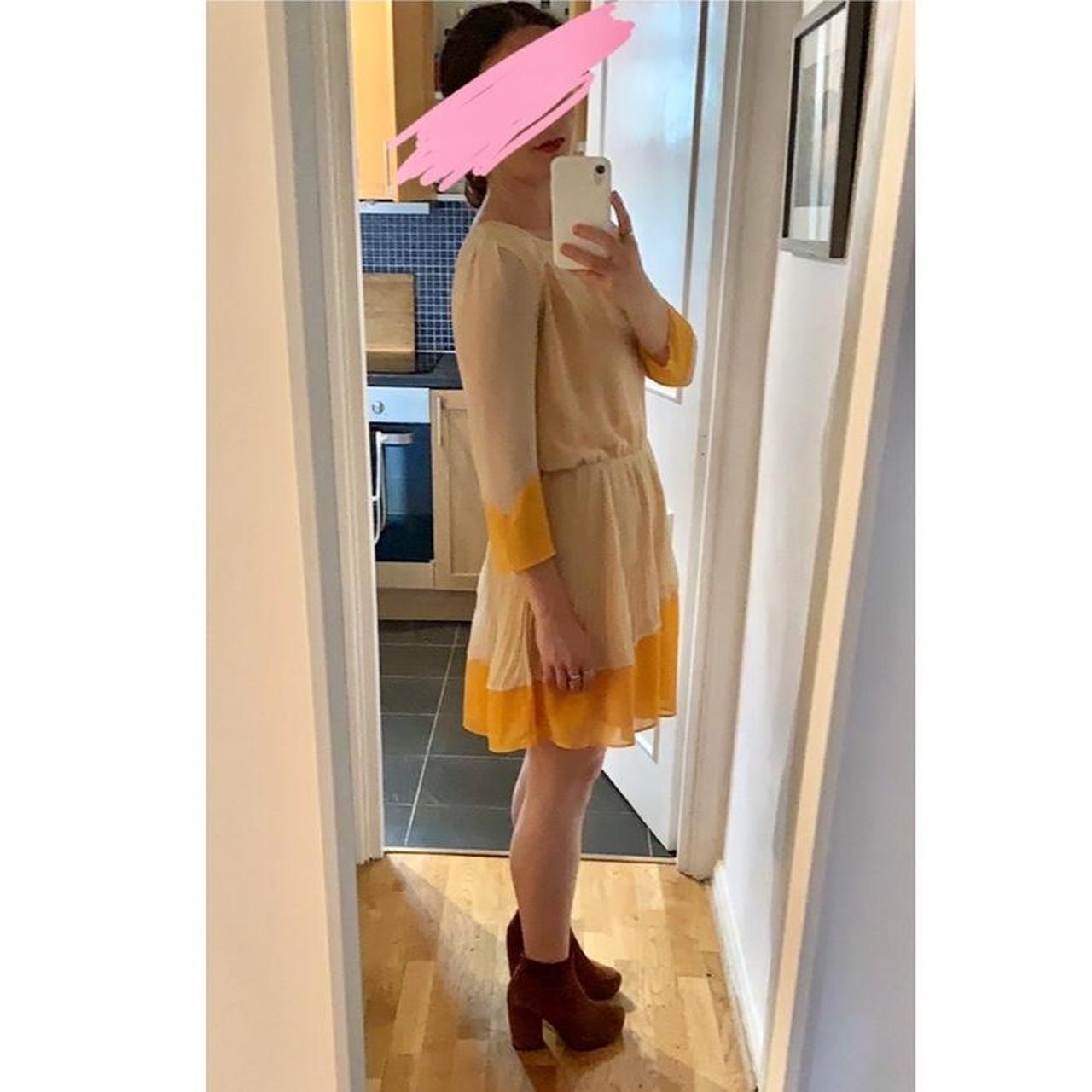 Yellow and cream summer dress from Back... Depop
