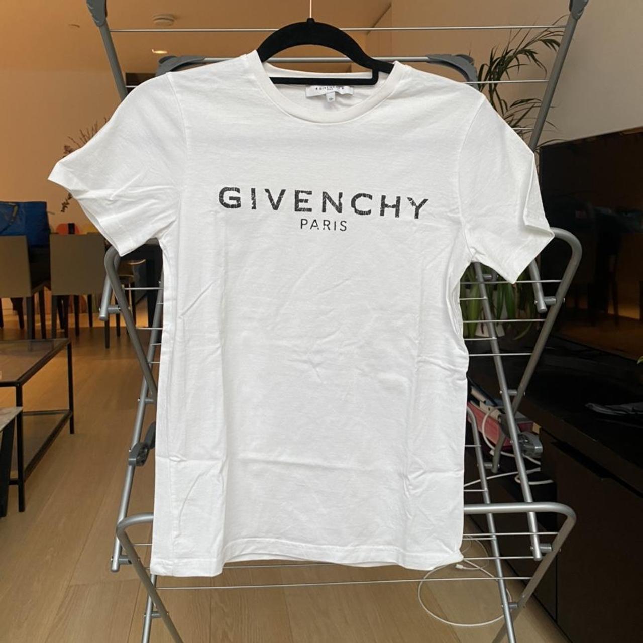 Givenchy white t-Shirt with black writing. The... - Depop