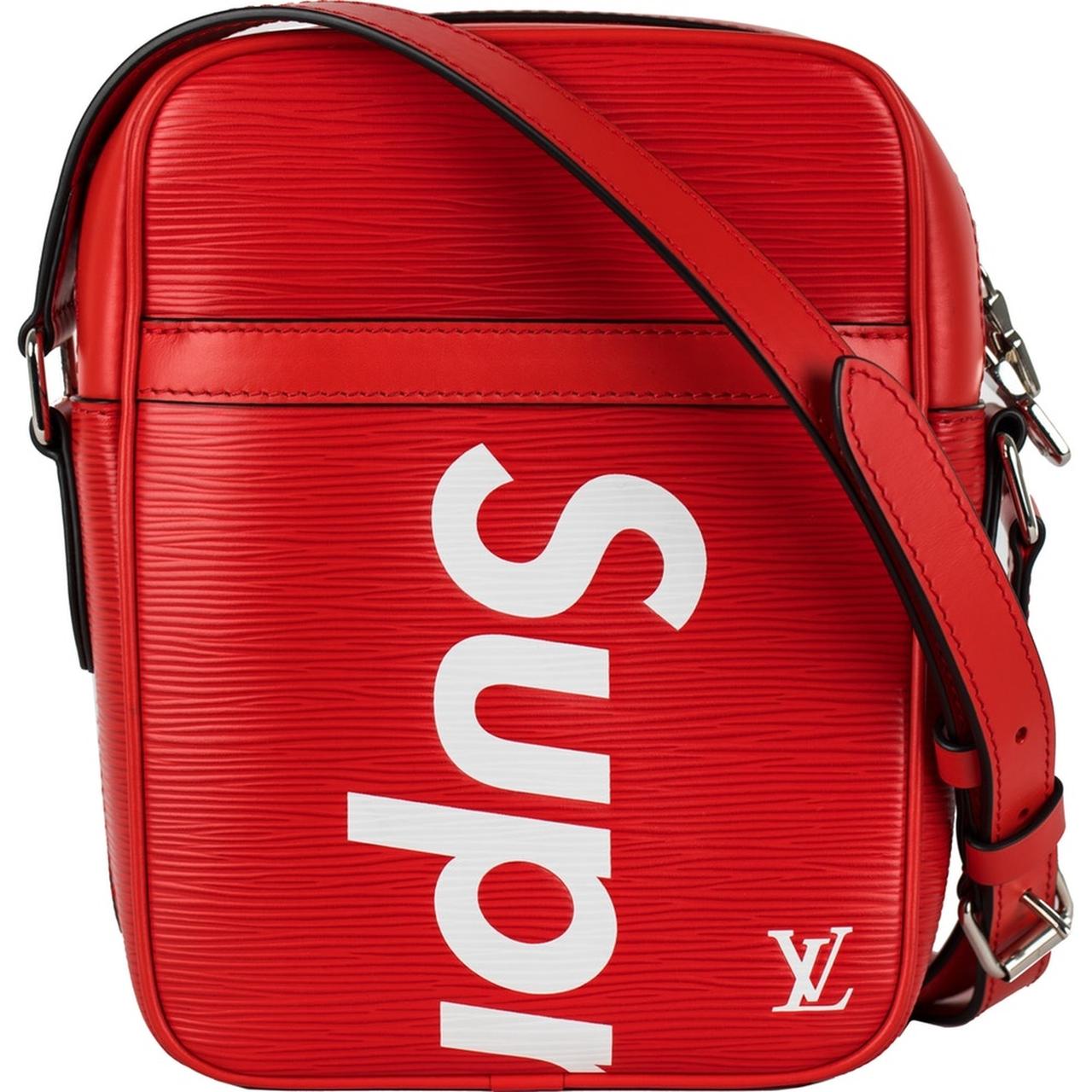 Louis Vuitton x Supreme Danube Epi RED bag  - Depop