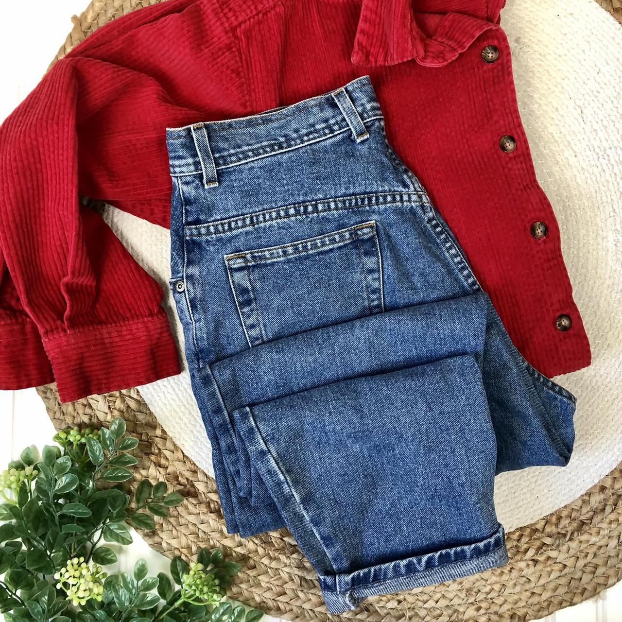 Vintage Classic Cut Mom Jeans Medium wash, high... Depop