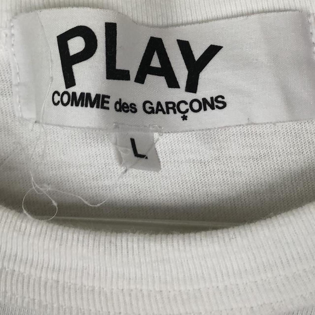 Comme des Garçons Play Women's White and Red T-shirt (4)