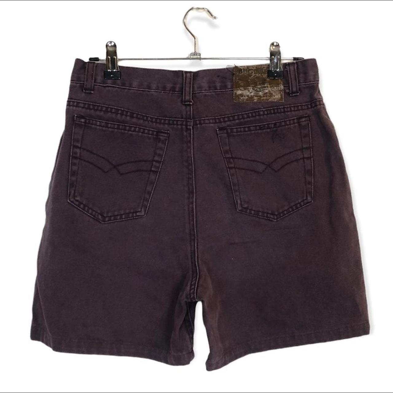 American Vintage Women's Burgundy and Purple Shorts | Depop