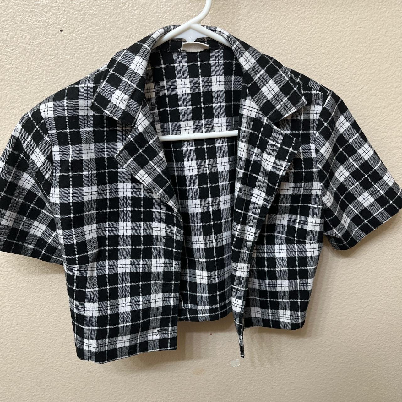 Brandy Melville Vivian top Black and white... Depop