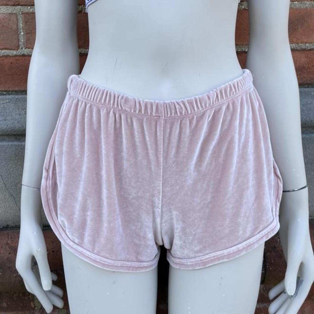 Brandy melville best sale pink velvet shorts