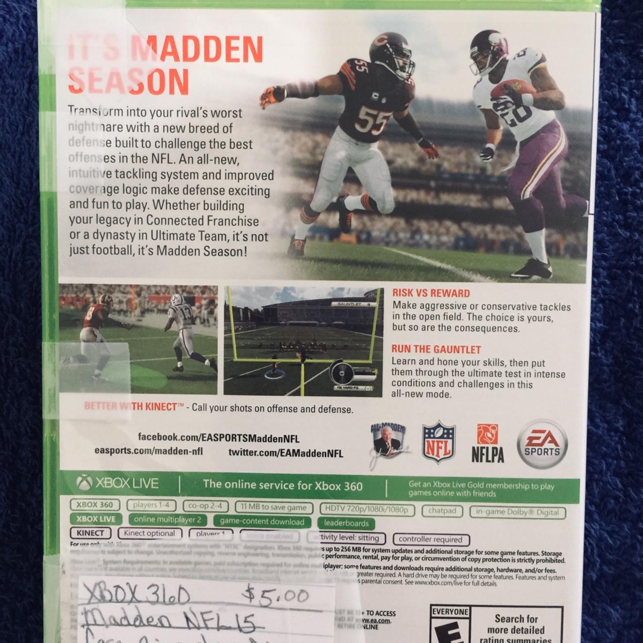 Microsoft Xbox 360 NFL Madden 12 Video Game 14633196481