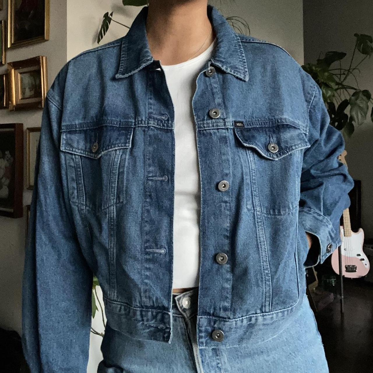 VANS Cropped Denim Jacket FREE... - Depop