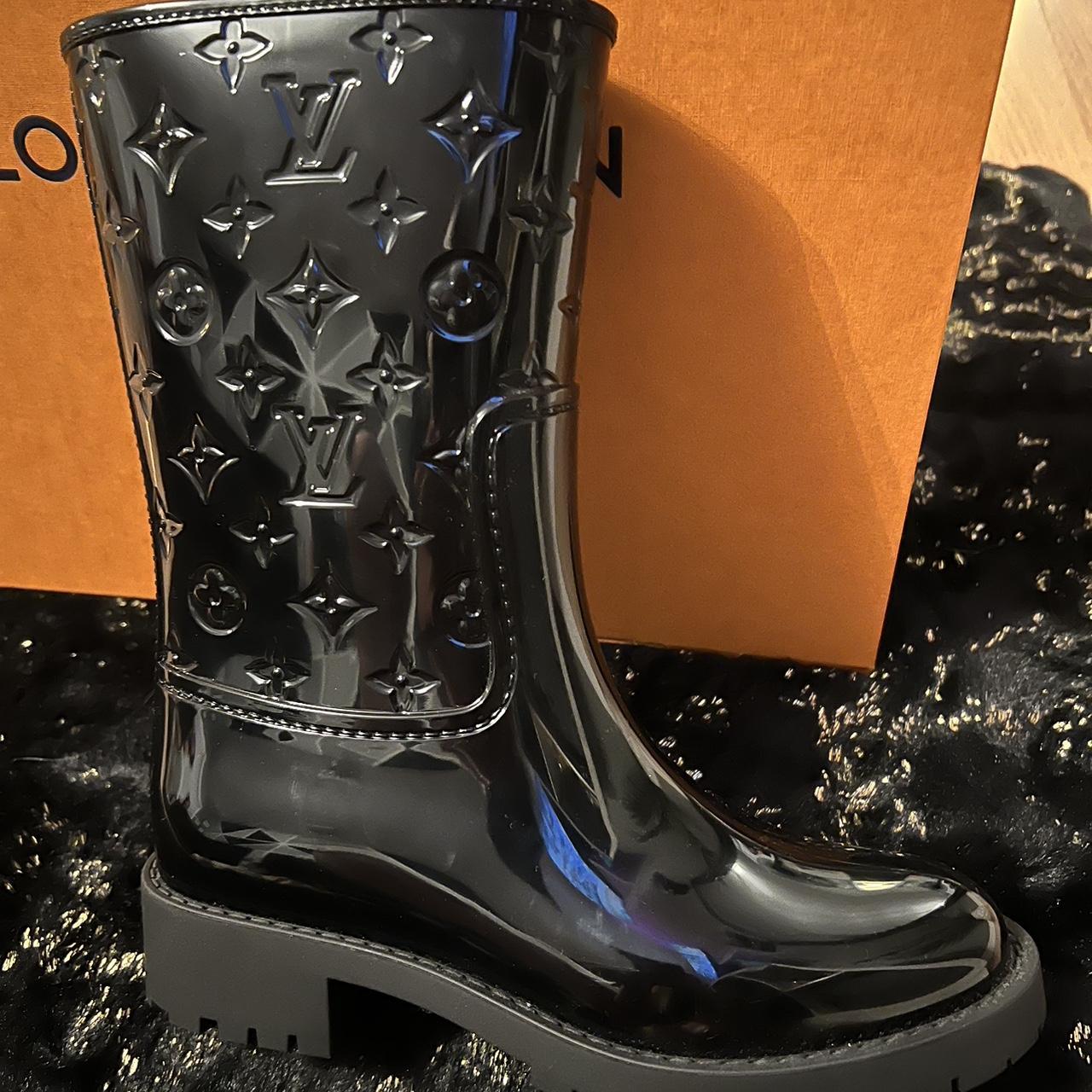 Tall black Louis Vuitton rain boots I purchased - Depop