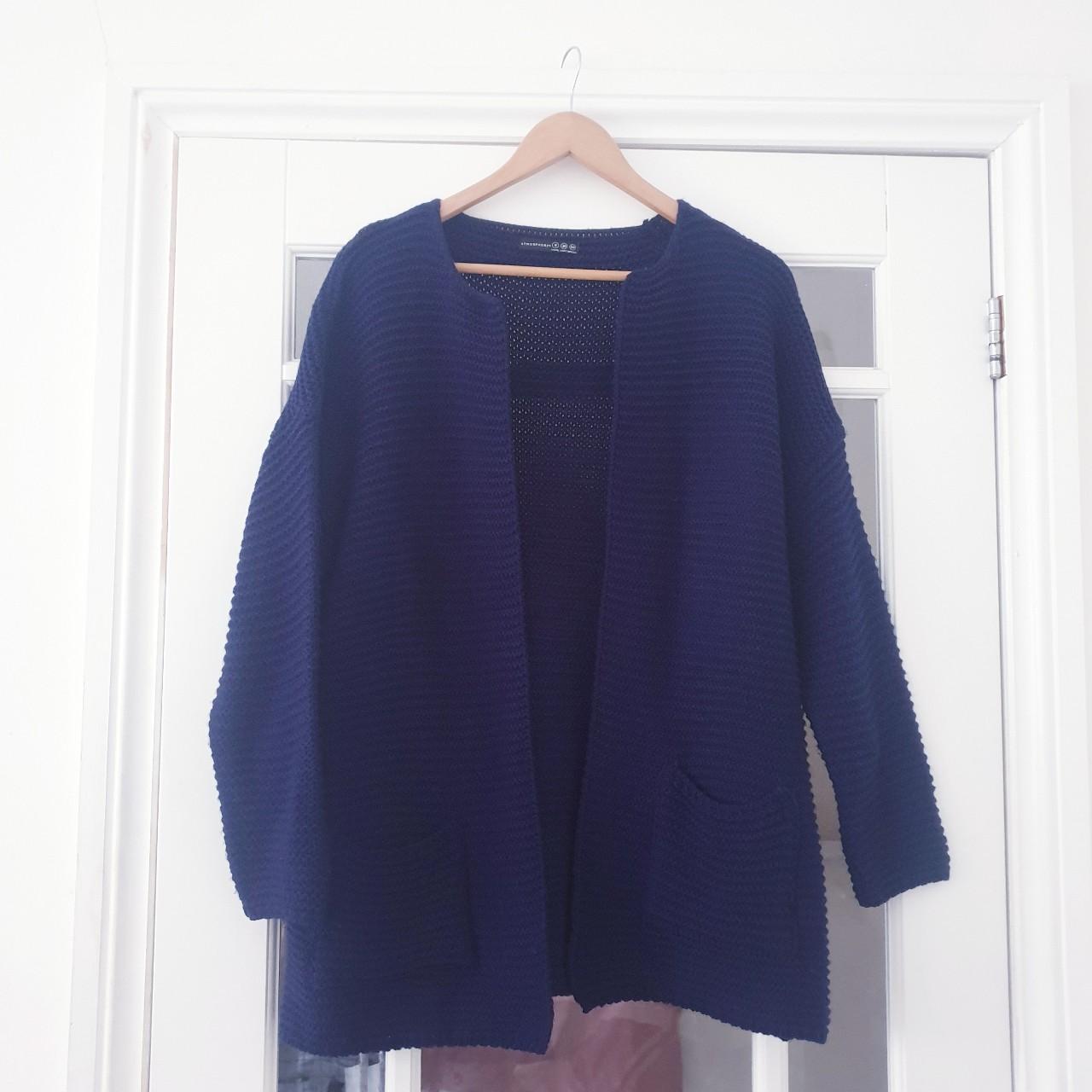 Primark Navy blue boxy styled cardigan in UK size 8