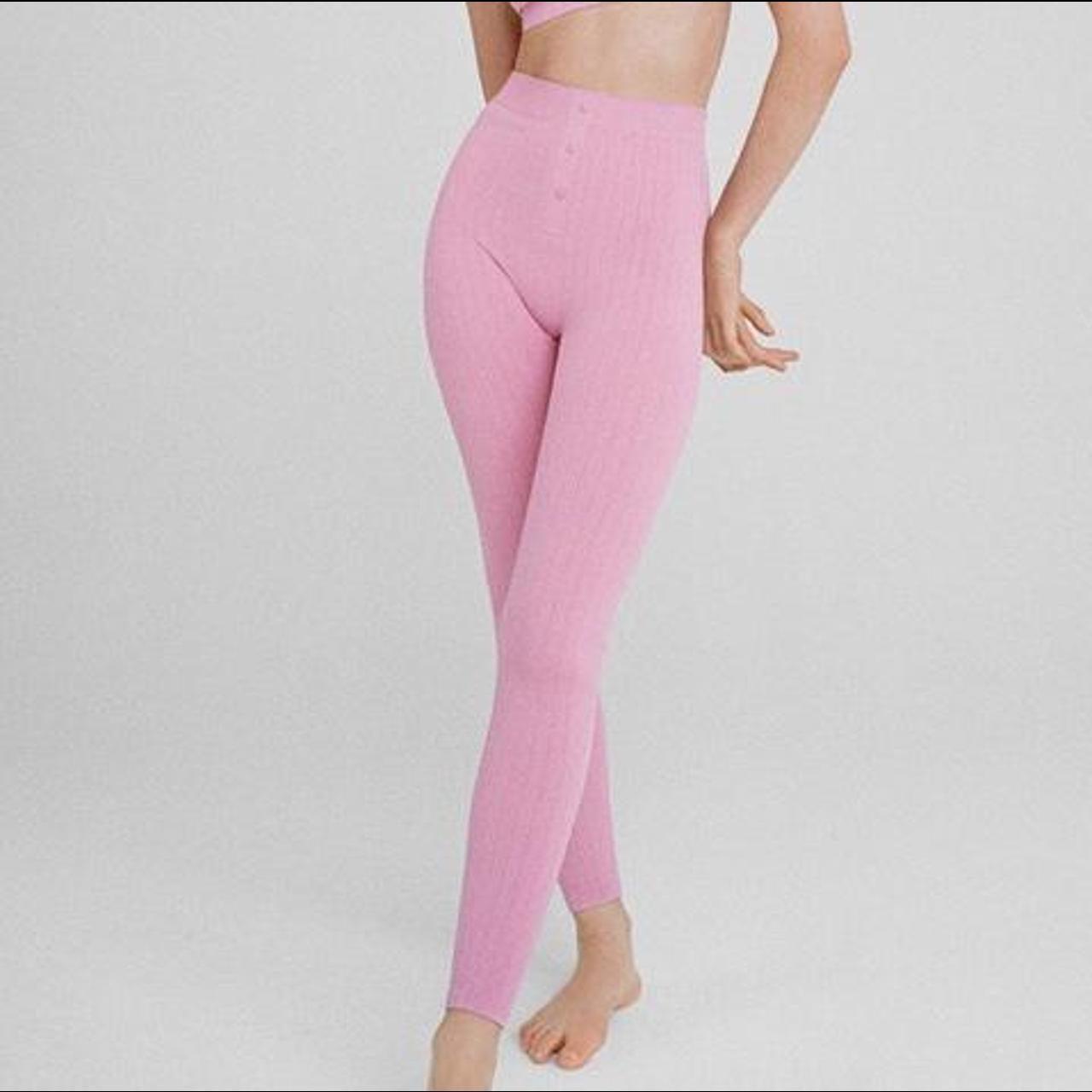 zara pink seamless leggings